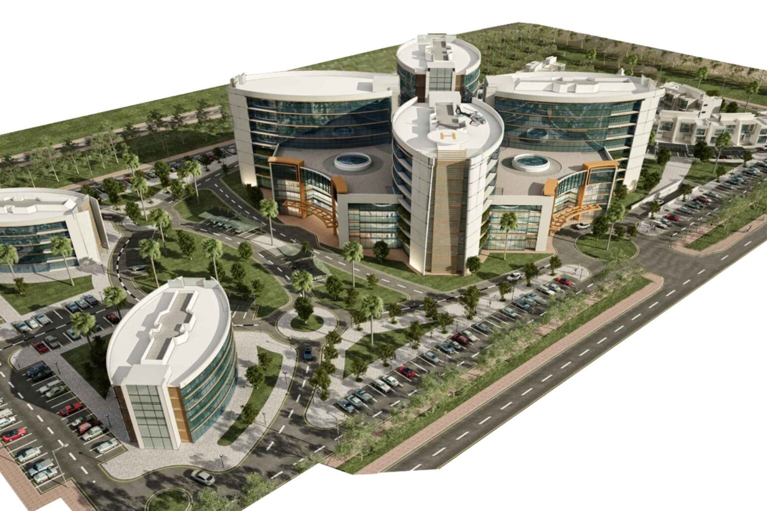 Desk setup with laptop and design tools.